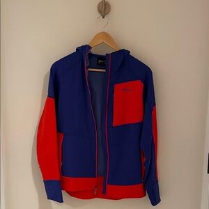 Marmot Vibrant Blue and Red Hooded Jacket